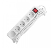 СТАРТ (4670012297772) Удлинитель  5 розеток.  С/У S 5x5 - V. Заземления нет.  Кнопка включения. Длина провода 5,0 м.