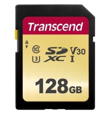 SecureDigital 128Gb Transcend TS128GSDC500S {SDXC Class 10, UHS-I U3, MLC}