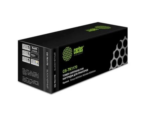 [расходные материалы] Cactus TK-1170 Тонер-картридж  для Kyocera-Mita M2040dn/M2540dn/M2640idw, 7,2K  с чипом