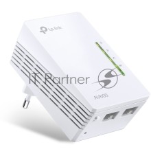 Сетевое оборудование TP-Link TL-WPA4220 300Mbps Wireless AV500 Powerline Extender, 500Mbps Powerline Datarate, 2 10/100Mbps Fast Ethernet ports, HomePlug AV, Plug and Play, WiFi Clone, Single Pack