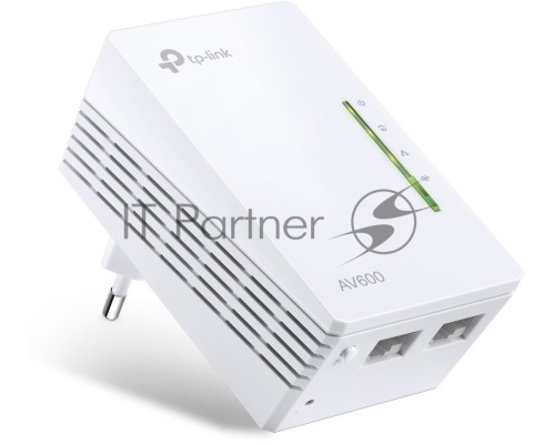 Сетевое оборудование TP-Link TL-WPA4220 300Mbps Wireless AV500 Powerline Extender, 500Mbps Powerline Datarate, 2 10/100Mbps Fast Ethernet ports, HomePlug AV, Plug and Play, WiFi Clone, Single Pack
