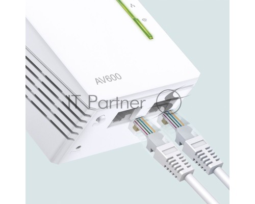 Сетевое оборудование TP-Link TL-WPA4220 300Mbps Wireless AV500 Powerline Extender, 500Mbps Powerline Datarate, 2 10/100Mbps Fast Ethernet ports, HomePlug AV, Plug and Play, WiFi Clone, Single Pack