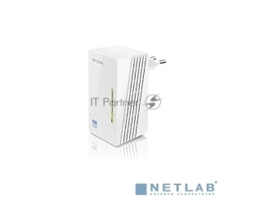Сетевое оборудование TP-Link TL-WPA4220 300Mbps Wireless AV500 Powerline Extender, 500Mbps Powerline Datarate, 2 10/100Mbps Fast Ethernet ports, HomePlug AV, Plug and Play, WiFi Clone, Single Pack
