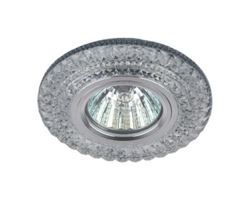 [точечные светильники] Эра Б0019202 DK LD3 SL/WH Светильник декор c белой светодиодной подсветкой, прозрачный