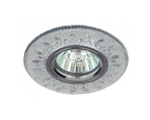 [точечные светильники] Эра Б0028080 DK LD9 SL/WH Светильник декор со светодиодной подсветкой MR16, прозрачный