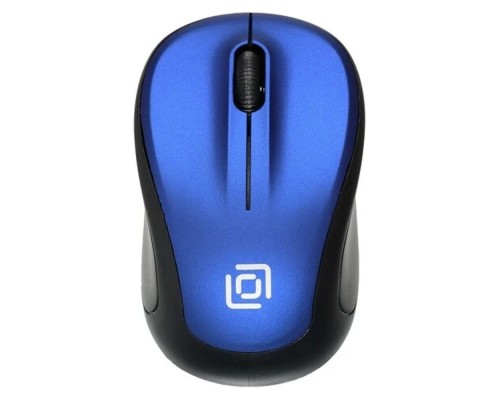 [Мышь] Oklick 665MW черный/синий оптическая (1000dpi) беспроводная USB (3but) [1025132]