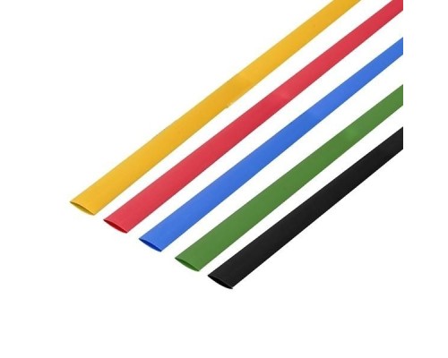 [Rexant Термоусадочные трубки] Rexant 29-0156 Набор термоусадочной трубки  6,0 / 3,0 мм 1м Пять цветов (уп. 50 шт)