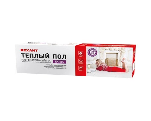 [Rexant Теплый пол и терморегуляторы] Rexant 51-0503 Теплый пол (нагревательный МАТ) Extra, площадь 1,5 м2 (0,5 х 3,0 метра), 240Вт, (двух жильный)
