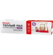 Rexant 51-0505 Теплый пол (нагревательный МАТ) Extra, площадь 2,5 м2 (0,5 х 5,0 метров), 400Вт, (двух жильный)  