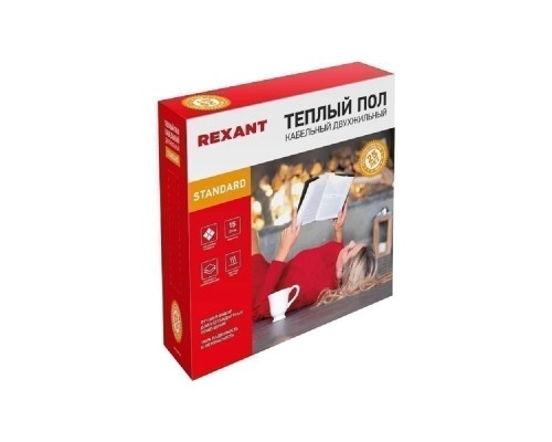 [Rexant Теплый пол и терморегуляторы] Rexant 51-0513-3 Теплый пол RND -20-300 (300Вт/20м/ S обогрева, м2: 1,3-2,6) (двух жильный)  