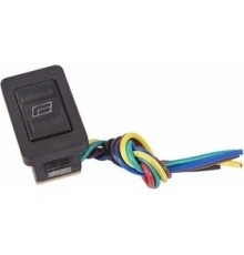 Rexant 36-4430 Выключатель (стеклоподъемника) клавишный 12V 20А (6с) (ON)-OFF-(ON)  черный  с подсветкой и проводом  