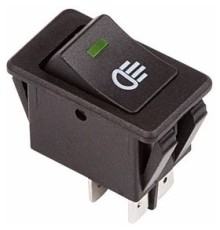 Rexant 36-4441 Выключатель клавишный 12V 35А (4с) ON-OFF  с зеленой LED подсветкой  