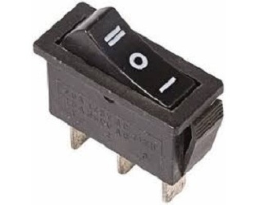 [Rexant Кнопки, тумблеры, клавишные выключатели] Rexant 36-2220 Выключатель клавишный 250V 10А (3с) ON-OFF-ON черный  с нейтралью  