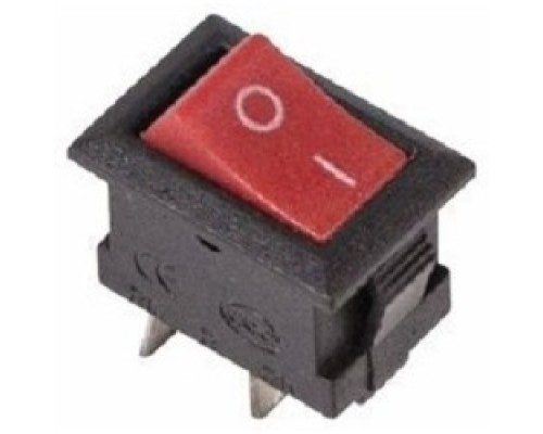[Rexant Кнопки, тумблеры, клавишные выключатели] Rexant 36-2011 Выключатель клавишный 250V 3А (2с) ON-OFF красный  Micro   (10 шт)