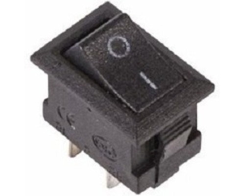 [Rexant Кнопки, тумблеры, клавишные выключатели] Rexant 36-2010 Выключатель клавишный 250V 3А (2с) ON-OFF черный  Micro  