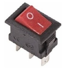 Rexant 36-2031 Выключатель клавишный 250V 3А (3с) ON-ON красный  Micro  