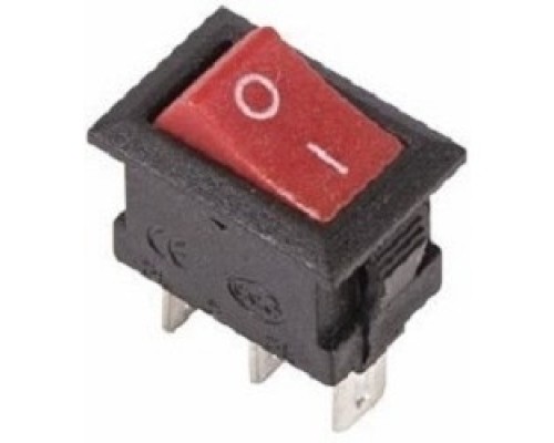 [Rexant Кнопки, тумблеры, клавишные выключатели] Rexant 36-2031 Выключатель клавишный 250V 3А (3с) ON-ON красный  Micro  