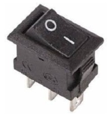 Rexant 36-2030 Выключатель клавишный 250V 3А (3с) ON-ON черный  Micro  