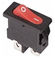 Rexant 36-2051 Выключатель клавишный 250V 6А (2с) ON-OFF красный  Mini  