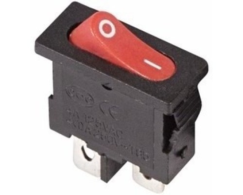 [Rexant Кнопки, тумблеры, клавишные выключатели] Rexant 36-2051 Выключатель клавишный 250V 6А (2с) ON-OFF красный  Mini  
