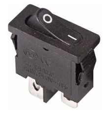Rexant 36-2050 Выключатель клавишный 250V 6А (2с) ON-OFF черный  Mini  
