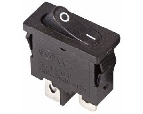 [Rexant Кнопки, тумблеры, клавишные выключатели] Rexant 36-2050 Выключатель клавишный 250V 6А (2с) ON-OFF черный  Mini  