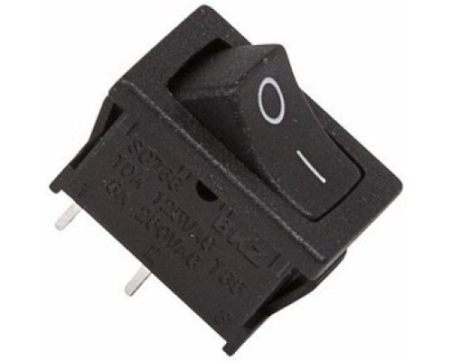 [Rexant Кнопки, тумблеры, клавишные выключатели] Rexant 36-2110 Выключатель клавишный 250V 6А (2с) ON-OFF черный  Mini  