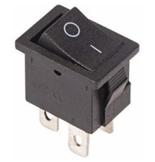 Rexant 36-2146 Выключатель клавишный 250V 6А (4с) ON-OFF черный  Mini  