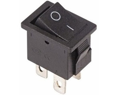 [Rexant Кнопки, тумблеры, клавишные выключатели] Rexant 36-2146 Выключатель клавишный 250V 6А (4с) ON-OFF черный  Mini  