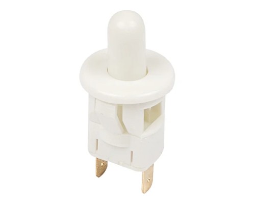 [Rexant Кнопки, тумблеры, клавишные выключатели] Rexant 36-3021 Выключатель-кнопка 250V 2.5А (2с) ON-(OFF)  Б/Фикс  белый (мебельная)  (1 шт)