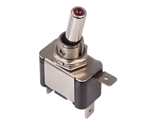 [Rexant Кнопки, тумблеры, клавишные выключатели] Rexant 36-4360 Тумблер 24V 25А (3c) ON-OFF однополюсный  с красной LED подсветкой  