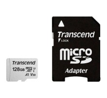 Micro SecureDigital 128Gb Transcend Class 10 TS128GUSD300S-A {MicroSDXC Class 10 UHS-I U3, SD adapter}