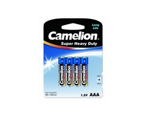 [Батарейка] Camelion R03 Blue BL-4 (R03P-BP4B, батарейка,1.5В)