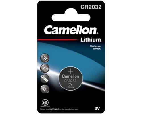 [Батарейки] Camelion CR2032 BL-1 (CR2032-BP1, батарейка литиевая,3V) (1 шт. в уп-ке) 