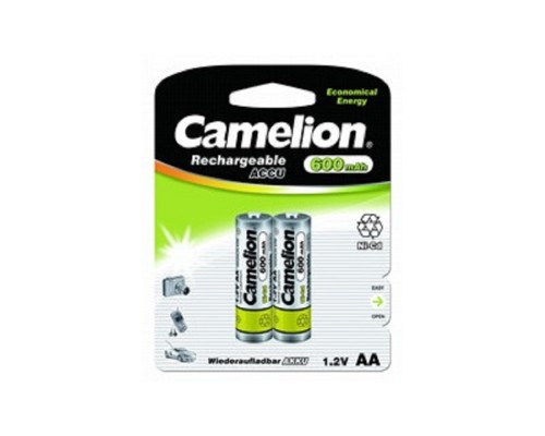 [Аккумулятор] Camelion   AA- 600mAh Ni-Cd BL-2 (NC-AA600BP2, аккумулятор,1.2В)