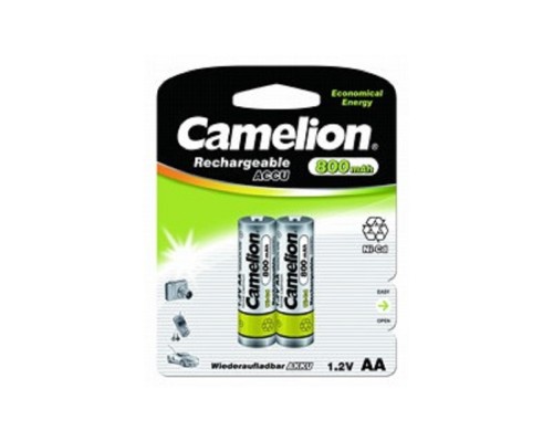 [Аккумулятор] Camelion   AA- 800mAh Ni-Cd BL-2 (NC-AA800BP2, аккумулятор,1.2В)  (2 шт. в уп-ке)
