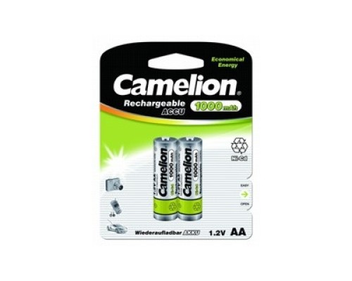 [Аккумулятор] Camelion   AA-1000mAh Ni-Cd BL-2 (NC-AA1000BP2, аккумулятор,1.2В) (2 шт. в уп-ке) 