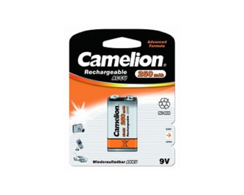 [Аккумулятор] Camelion 9V-250mAh Ni-Mh BL-1 (NH-9V250BP1, аккумулятор,9В)  (1 шт. в уп-ке) 