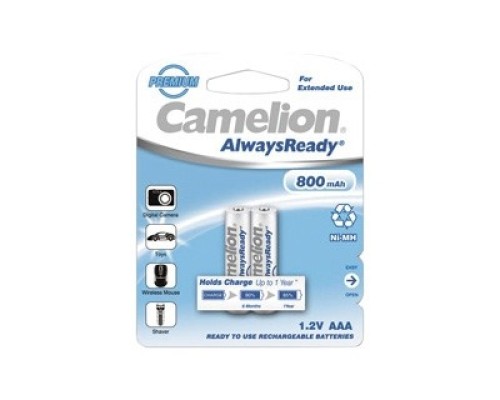 [Аккумулятор] Camelion   AAA- 800mAh Ni-Mh  Always Ready  BL-2 (NH-AAA800ARBP2, аккумулятор, 1.2В)  (2 шт. в уп-ке)