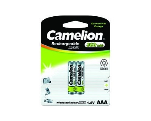 [Аккумулятор] Camelion   AAA- 300mAh Ni-Cd BL-2 (NC-AAA300BP2, аккумулятор,1.2В) (2 шт. в уп-ке)