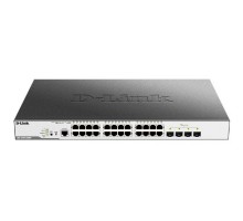 D-Link DGS-3000-28XMP/B1A Управляемый L2 коммутатор с 24 портами 10/100/1000Base-T и 4 портами 10GBase-X SFP+ (24 порта PoE 802.3af/at, PoE-бюджет 370 Вт)