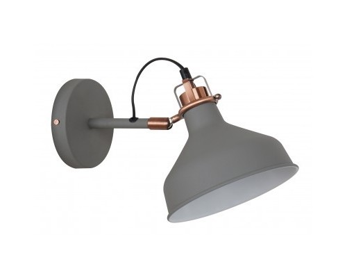 [Camelion Интерьерные светильники] Camelion WML-425  С73  серый + медь (Светильник настенный Amsterdam,1х E27, 40Вт, 230В, металл)