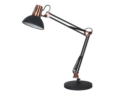 [Camelion Интерьерные светильники] Camelion KD-431A  С62  черный + медь (Светильник настольный Berlin, 1х E27, 40Вт, 230В, металл)