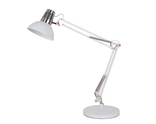 [Camelion Интерьерные светильники] Camelion KD-431A  С71  Белый + хром (Светильник настольный Berlin, 1х E27, 40Вт, 230В, металл)