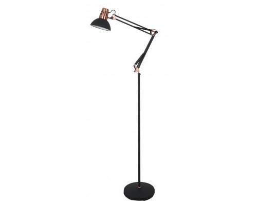 [Camelion Интерьерные светильники] Camelion KD-431F  С62  черный + медь (Светильник напольный Berlin, 1х E27, 40Вт, 230В, металл)