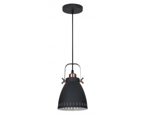 [Camelion Интерьерные светильники] Camelion PL-428S-1  С62  черный + медь (Светильник подвесной New York,  1х E27, 40Вт, 230В, металл)