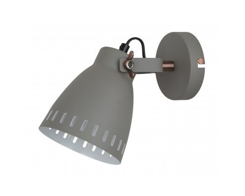 [Camelion Интерьерные светильники] Camelion WML-428-1  С08  серый (Светильник настенный New York,1х E27, 40Вт, 230В, металл)