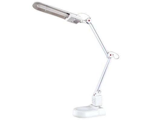 [Camelion Настольные светильники] Camelion KD-017A С01 белый (Светильник настольный, в к-те база+струбцина, 230V 11W)