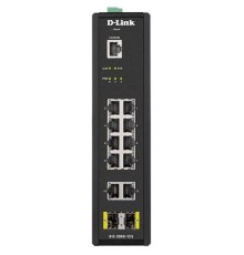 D-Link DIS-200G-12S/A1A PROJ Промышленный управляемый коммутатор 2 уровня с 10 портами 10/100/1000Base-T и 2 портами 1000Base-X SFP