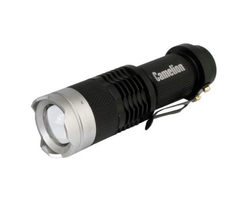 [Camelion Фонари] Camelion LED5135  (фонарь, черный,  LED XPE, ZOOM, 3 реж 1XLR6 в компл., алюм.,откр. блистер)